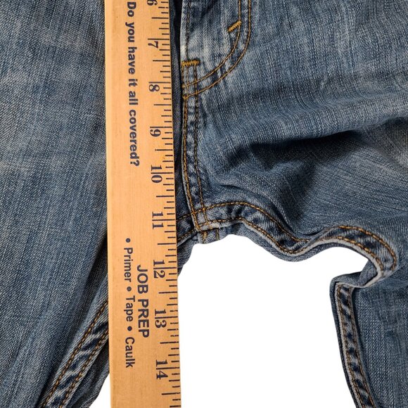 Levi's 505 Jeans Mens 33x32 (34x31) Regular Straight Leg Light Wash Distressed * - Picture 13 of 16